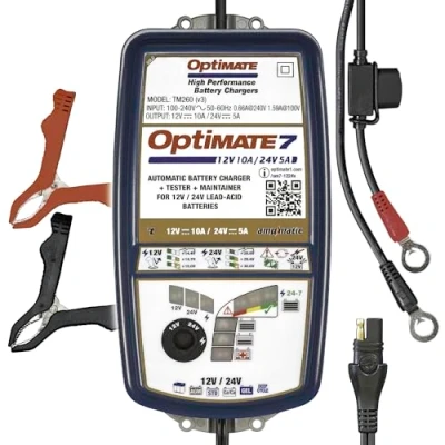 Afbeelding van Tecmate Optimate 7 Acculader 12V / 24V Auto Camper Caravan /Boot 10A bij 5A