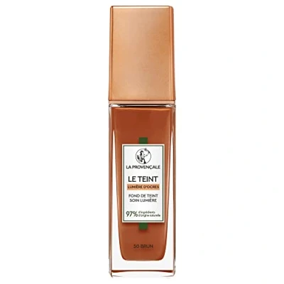 Afbeelding van La Provençale Le Foundation Light Care 97% ingrediënten van natuurlijke oorsprong Gemiddelde dekking Alle huidtypes Met biologische olijfolie BOB Provence Kleur: 50 Bruin 30 ml