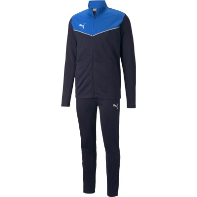 Afbeelding van Puma Individualrise Tracksuit Trainingspak, Heren, Maat: Small, Electric blue lemonade/peacoat