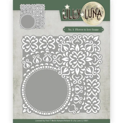 Afbeelding van Die Lilly Luna Flowers to love frame