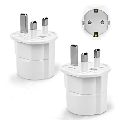 Afbeelding van Adapter voor reizen in Groot Brittannië, reisstekker Europa naar Brittan