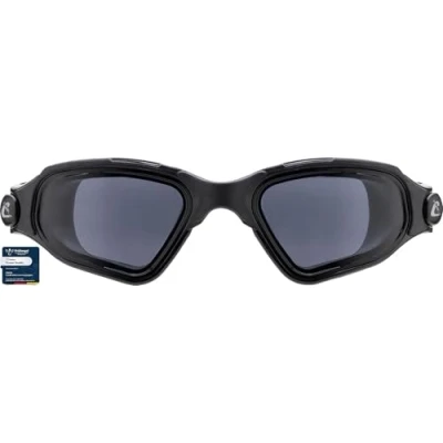 Afbeelding van CRESSI Clear Eyes Goggles Black Smoked Lens zwembril van pure siliconen met moleculaire behandeling, anti condens, uniseks, volwassenen, zwart/zwart, rookglazen, uniek
