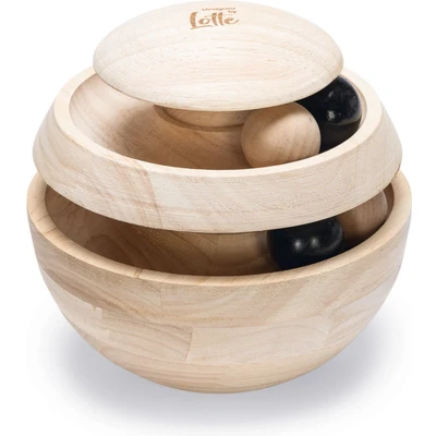 Afbeelding van Designed by Lotte Neya Kattenspeelgoed Hout Bruin 16x16x16 cm