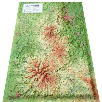 Image de Carte en relief du parc naturel regional des volcans d&#039;auvergne