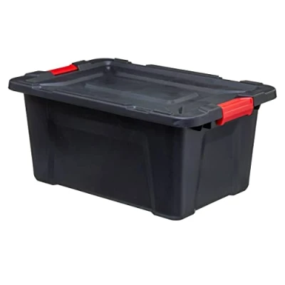 Afbeelding van 5Five Gerecyclede zwarte opbergbox 55 liter