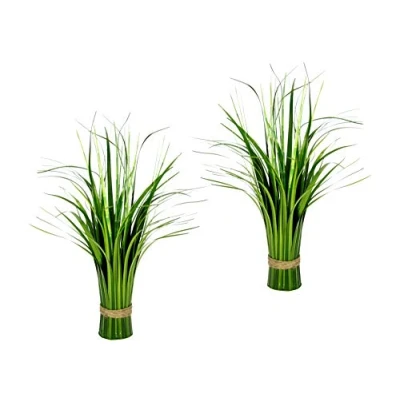 Afbeelding van Kunstgrasbos staand gras grasbundel struik plukjes decoratief kunstgras planten siergras decoratieve grassen groene plant kunstplant kunstbloemenstruik plantenbank solitair