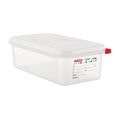 Afbeelding van Araven GN 1/3 voedselbak met deksel 4L (4 stuks)