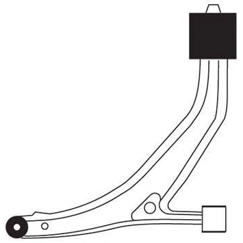 Afbeelding van FRAP F3331 Draagarm Met draag/ stuur gewricht, lager Vooras rechts, Onder Schuingeplaatst 13,4mm CHRYSLER: VOYAGER 4