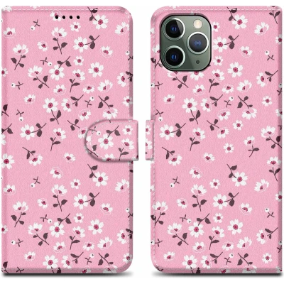Afbeelding van Cadorabo Hoesje geschikt voor Apple iPhone 11 PRO MAX Design Bloemenregen No. 6 Beschermhoes Case Cover met magnetische sluiting, standaardfunctie en kaartvakje