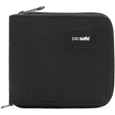 Afbeelding van Pacsafe, Mannen, Portemonnee, RFIDsafe Zip Around Portemonnee zwart, Zwart