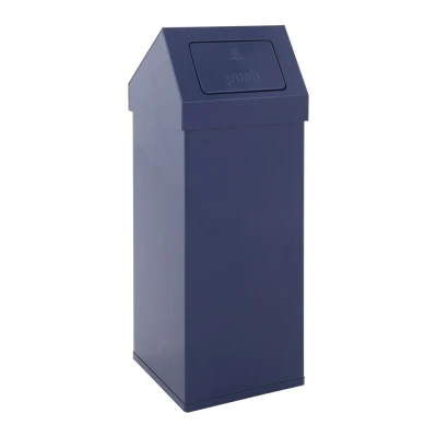 Afbeelding van Prullenbak Carro Push 110ltr pushklep blauw