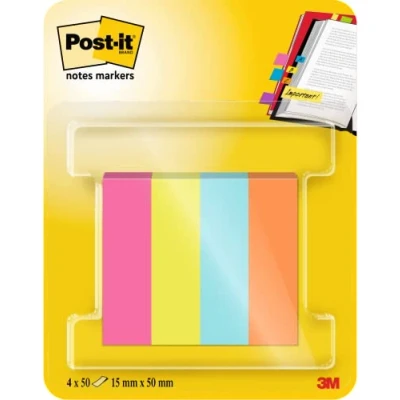Afbeelding van Post it notes markers Poptimistic, ft 15 x 50 mm, blister met 4 blokjes van tabs markeerstroken