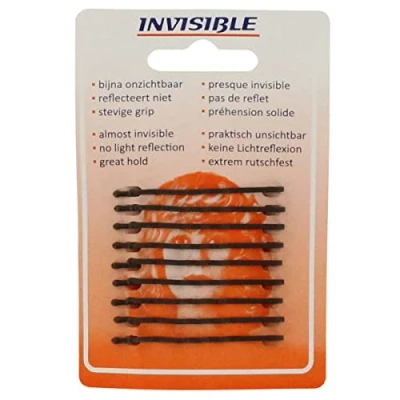 Afbeelding van Invisible Haarschuifjes Bruin Lang 65mm 8 Stuks