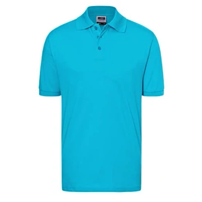 Afbeelding van James &amp; Nicholson Klassiek poloshirt voor heren, Blauw (Turkoois)