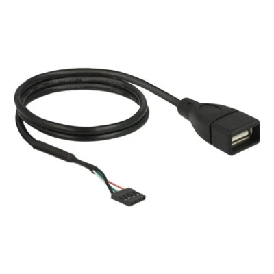 Image de Delock Câble USB embase 2.0 à 4 broches (F) pour 15 cm noir