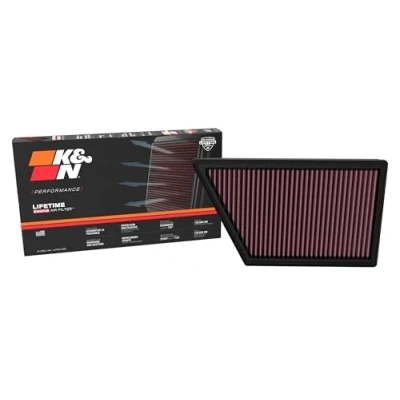 Afbeelding van K&amp;N Filters 33 3185 Luchtfilter 38mm 197mm 332mm Long life filter
