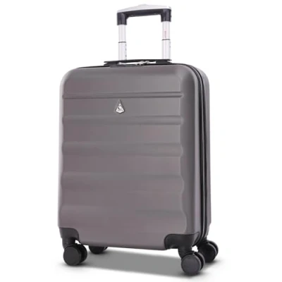 Afbeelding van Aerolite 55 x 40 20 cm, l, handbagage, cabinebagage, licht, met 8 wielen, TSA slot, voor Ryanair Priorité, Brussels Airlines, TUI Fly, Eurowings en vele andere (grijs),