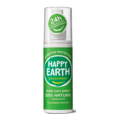 Afbeelding van 1+1 gratis: Happy Earth 100% Natuurlijke Deodorant Spray Cucumber Matcha 100 ml