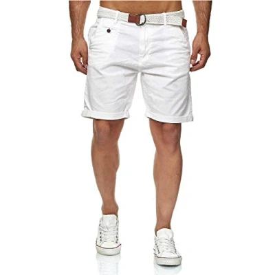 Afbeelding van Indicode Conor katoenen herenshorts, Gebroken wit