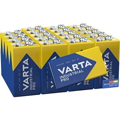 Afbeelding van VARTA 4022 Industrial Pro 9 V blok alkaline batterijen GLR61, gemaakt in Duitsland, blauw, 20 stuks (1)