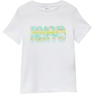 Afbeelding van s.Oliver T shirt Maat 104/110 Jongens 0100 white