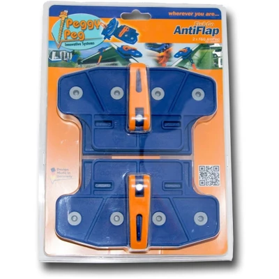 Afbeelding van Peggy Peg AntiFlap Fix &amp; Go Set 2 Stuks Blauw Grondzeilen