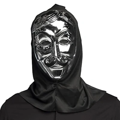 Afbeelding van Boland Gezichtsmasker Crazy killer met kap Goud Volwassenen Monster Halloween accessoire Horror