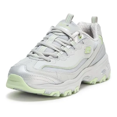Afbeelding van Skechers D&#039;Lites Chromatic Sneakers voor dames, Limoengrijs
