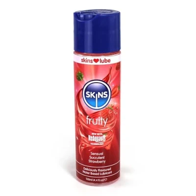 Afbeelding van Skins Strawberry Glijmiddel met Smaakje Waterbasis 130 ml