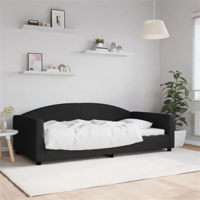 Afbeelding van vidaXL Slaapbank 100x200 cm stof zwart