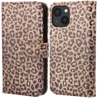Afbeelding van imoshion Hoesje Geschikt voor iPhone 13 Design Bookcase smartphone Leopard Mood