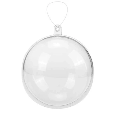 Afbeelding van Glorex 6 3500 007, kunststof bol, diameter 16 cm, transparant, deelbaar in 2 helften, om te vullen en decoreren, met ophanggat