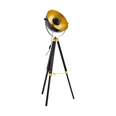Image de EGLO Lampadaire COVALEDA Noir et Laiton 49618