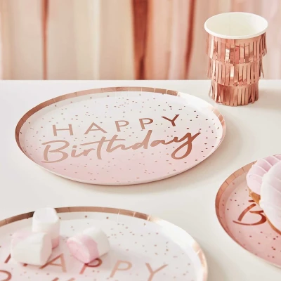 Afbeelding van Ginger Ray Mix It UP OMBRE PINK borden (8 stuks)