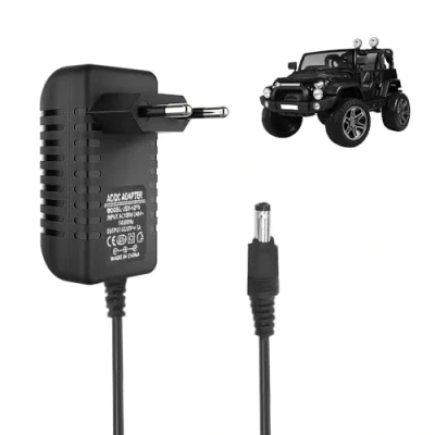 Afbeelding van mizikuu elektrische autolader voor kinderen, netadapter, geschikt voertuigen met EU stekker, zwart