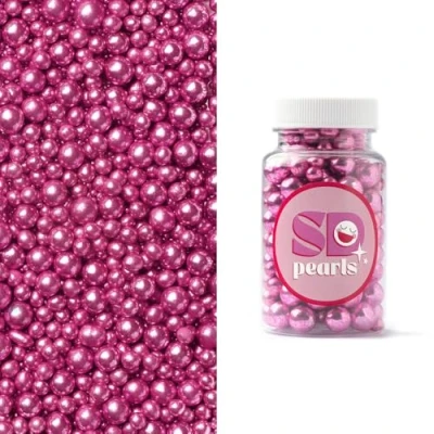 Afbeelding van SD Pearls Eetbare suikerparels voor cake, muffins en cupcakes (metallic roze, 3,4,5,7,10 mm, 100 g)