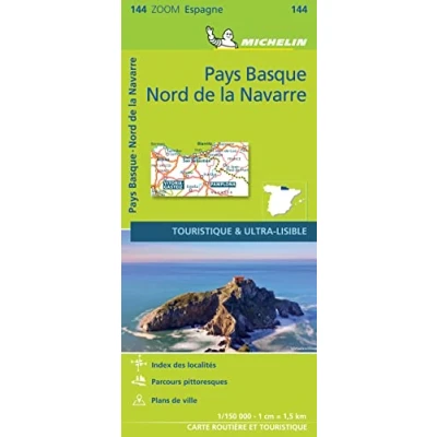 Afbeelding van Michelin Zoom 144 Wegenkaart Pay Basque, Nord de la Navarre Baskenland Navarra Noord