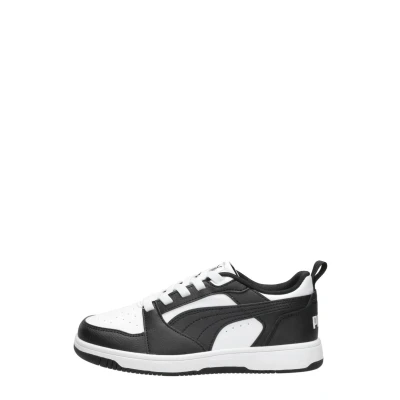 Afbeelding van Puma Rebound V6 Unisex Sneakers laag White/black voor kinderen, Maat: 29, Hoogwaardig imitatieleer