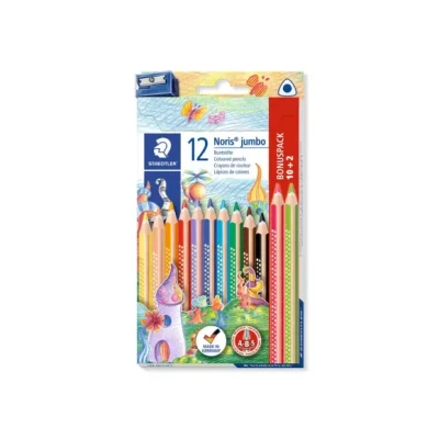 Afbeelding van Kleurpotloden Staedtler Noris jumbo set à 10+2 kleuren gratis