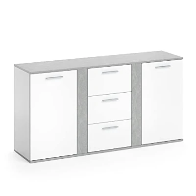 Afbeelding van Vicco Dressoir Novelli, Beton/Beton, 155 x 80 cm met laden