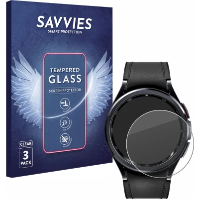 Afbeelding van Savvies Glas Screenprotector voor Samsung Galaxy Watch 6 Classic (43 mm) Gehard Beschermglas 9H (3 Stuks)