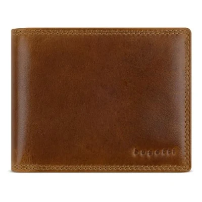Afbeelding van bugatti Savona RFID portemonnee voor heren, natuurlijk leer, portemonnee, Cognac., Modern