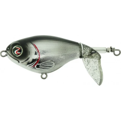 Afbeelding van River2Sea Whopper Plopper 60 Fat Body Chrome Black Oppervlakte kunstaas