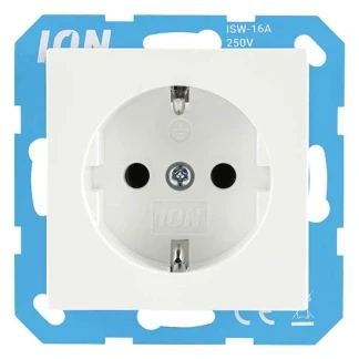 Afbeelding van Stopcontact ION Industries J1/V1 (Inbouw, Randaarde, Wit)