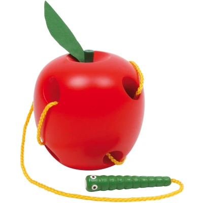 Afbeelding van Small Foot Houten Rijg Appel