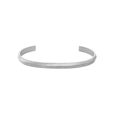Afbeelding van Fossil heren Harlow bangle JF04566040 in de kleur Zilver