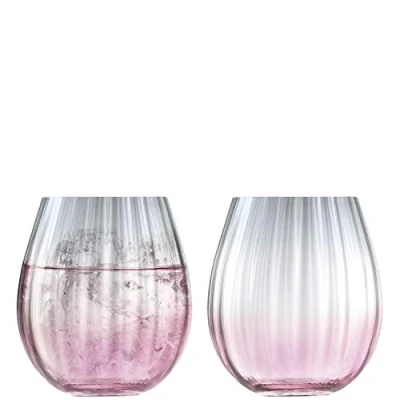 Afbeelding van L.S.A. Dusk Tumbler Glas 425 ml Set van 2 Stuks Roze