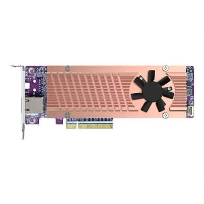 Image de QNAP QM2 2P410G1T Contrôleur de stockage avec port 10GBASE T M.2 PCIe 4.0 x4 (NVMe) profil bas x8 pour TDS h2489FU 4309Y 64 4314 128 256 TVS h1288