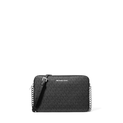 Afbeelding van Michael Kors, Jet Set schoudertas voor dames, logo, zwart.