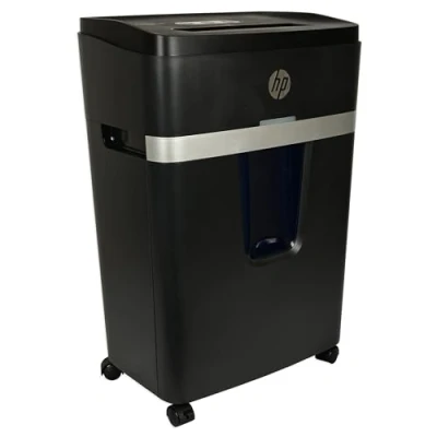 Afbeelding van HP Pro 12MC Papierversnipperaar Shredder Beveiligingsniveau P 5 Micro Cut 25 Liter Professioneel Kantoorgebruik Zwart